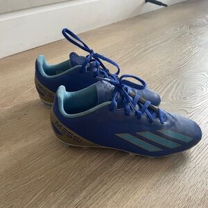 Adidas Messi Blue and Gold Soccer Cleats- Youth Size 5.5